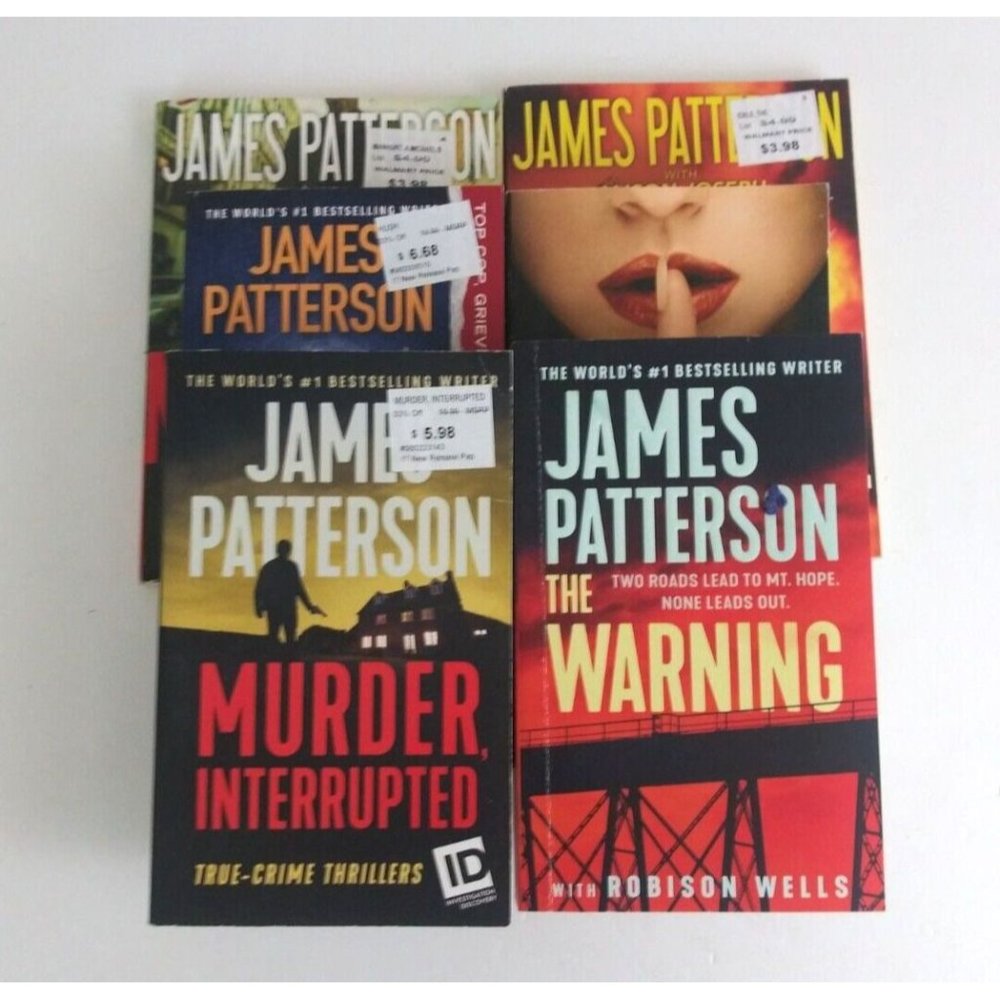 Lot of 6 James Patterson Paperback Novels Hush, Mistress, Bookshots, & More